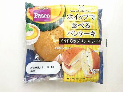 PUMPKIN LOVE(かぼちゃ愛)・ホイップで食べるパンケーキ(かぼちゃプリン＆ミルク)@敷島製パン