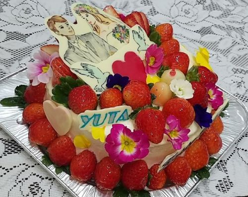 ★息子さんの結婚祝いに両親が贈ったケーキ☆