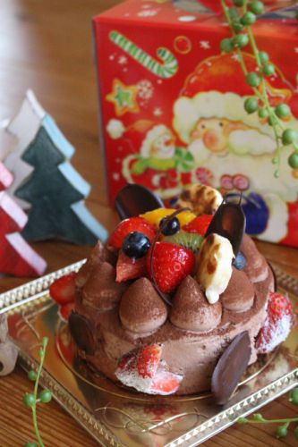 クリスマス　チョコレートケーキ♪