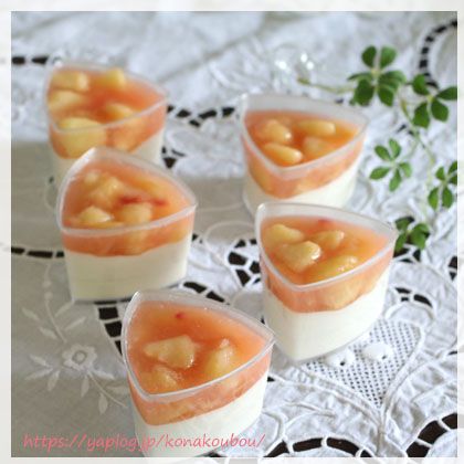 ☆レシピ☆アーモンドミルクと桃のデザート