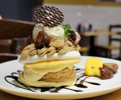 【渋谷】カフェクッチーナ＆カンパニー　CAFE CUCINA&COMPANY　栗のミルフィーユパンケーキ