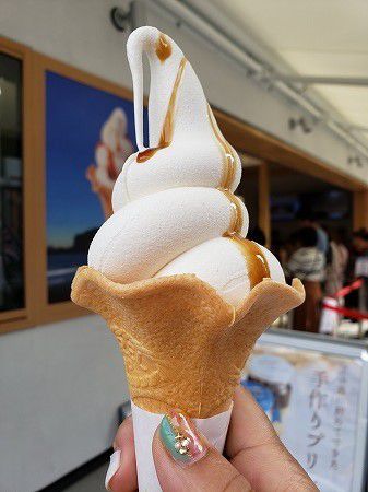 江ノ島食べ歩き絶品ソフトクリーム～江ノ島プリン～＠江ノ島