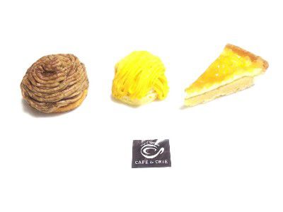 PUMPKIN LOVE(かぼちゃ愛)・北海道産かぼちゃのモンブラン＆国産りんごとカスタードのタルト＆イタリア栗のモンブラン
@CAFÉ de CRIÉ(カフェドクリエ)
