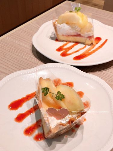白桃とマスカルポーネチーズのタルト♡ラ・メゾンアンソレイユターブル