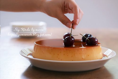 バースデーケーキはジャンボプリン【レシピ】