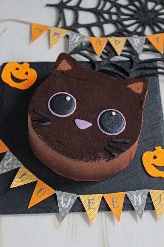 ハロウィンに★黒猫のガナッシュケーキ