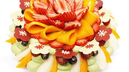 カフェコムサ「新春ケーキ」新年を鮮やかに彩る限定フレッシュフルーツケーキ！いちごやマンゴーなど彩り豊かなフルーツをふんだんに