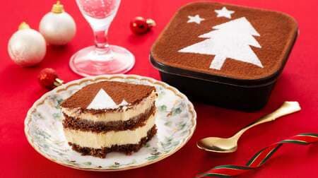 八天堂 クリスマスケーキ2022「カスタードティラミス」ふわっとショコラスポンジでカスタードクリームサンド！コーヒーの苦みアクセント